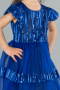 Midi Sax Blue Girl Dress ABK2301