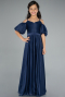 Long Navy Blue Girl Dress ABU4828