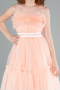 Long Salmon Girl Dress ABU4221