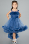 Front Short Back Long Indigo Girl Dress ABO112