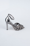 Platinum Plaster Fabric Evening Shoe AB1132