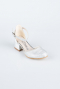 Silver Plaster Fabric Kid Shoe SE771