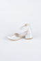 Silver Plaster Fabric Kid Shoe SE771