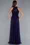 Long Dark Purple Prom Gown ABU3252