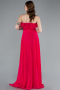 Fuchsia Strapless Long Chiffon Prom Gown ABU4866