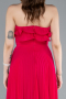 Fuchsia Strapless Long Chiffon Prom Gown ABU4866