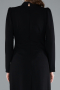 Black Long Sleeve Stand Collar Hijab Evening Dress ABU4877