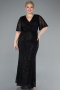 Black Long Plus Size Evening Gown ABU4542