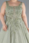 Long Mint Plus Size Haute Couture Dress ABU3747