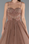 Long Copper Designer Evening Dress ABU4485