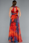 Long Orange Evening Dress ABU4901