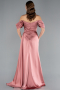Onion Skin Long Satin Evening Dress ABU2661