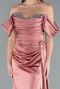 Onion Skin Long Satin Evening Dress ABU2661