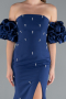 Long Navy Blue Mermaid Evening Gown ABU5013