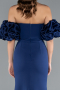 Long Navy Blue Mermaid Evening Gown ABU5013