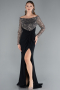 Long Black Evening Dress ABU4896