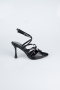 Black Leather Evening Shoe AB1136