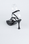 Black Leather Evening Shoe AB1136