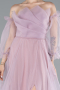 Powder Color Long Evening Dress ABU2076