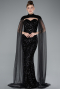 Long Black Scaly Evening Dress ABU4910
