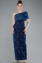 Midi Navy Blue Cocktail Dress ABK2337