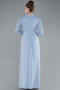 Long Grey-Indigo Hijab Dress ABU4931