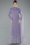 Long Lavender Plus Size Evening Dress ABU4936
