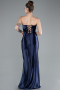 Long Navy Blue Prom Gown ABU4944