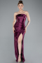 Long Cherry Colored Prom Gown ABU4944