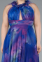 Long Purple Plus Size Evening Gown ABU4902