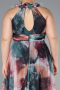 Long Onion Skin Plus Size Evening Gown ABU4902