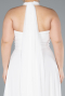 Long White Chiffon Formal Plus Size Dress ABU4951