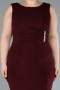 Midi Burgundy Plus Size Evening Dress ABK2338
