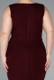 Midi Burgundy Plus Size Evening Dress ABK2338