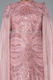 Long Powder Color Formal Plus Size Dress ABU4935