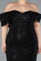Long Black Formal Plus Size Dress ABU4947