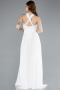 Long White Chiffon Prom Gown ABU4965