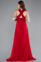 Long Red Chiffon Prom Gown ABU4965