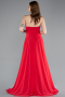 Long Red Chiffon Prom Gown ABU4966