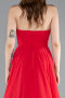 Long Red Chiffon Prom Gown ABU4966
