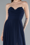 Long Navy Blue Chiffon Prom Gown ABU4966