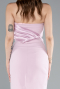 Powder Color Strapless Train Short Invitation Dress ABK2306