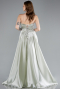 Long Mint Satin Evening Dress ABU4975