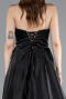 Long Black Satin Evening Dress ABU4975