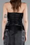 Mini Black Satin Cocktail Dress ABK2353