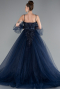 Navy Blue Long Haute Couture ABU2789