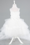 Front Short Back Long White Girl Dress ABO115