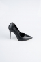 Black Leather Stiletto AB1140