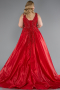 Long Red Plus Size Engagement Dress ABU3618