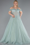 Long Mint Plus Size Haute Couture Dress ABU3689